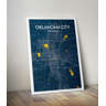 East Urban Home Oklahoma City Map - Unframed Graphic Art Print on Paper ...